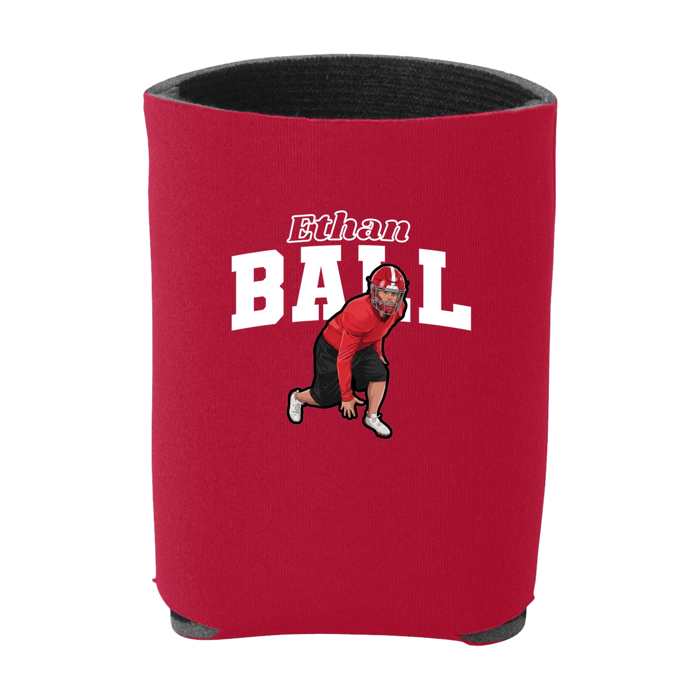 Can Holder — Name Arch in Red
