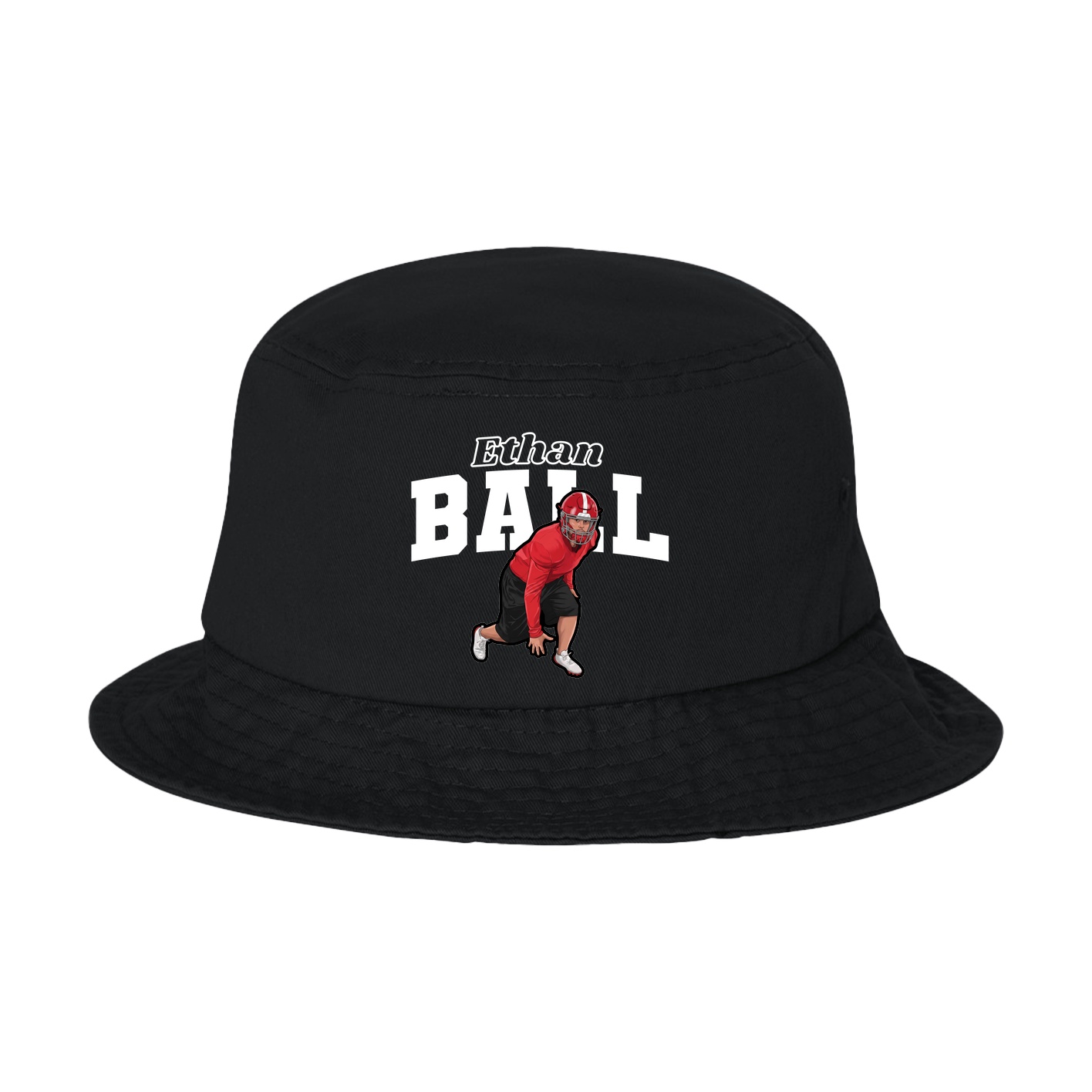 Bucket Cap — Name Arch in Black