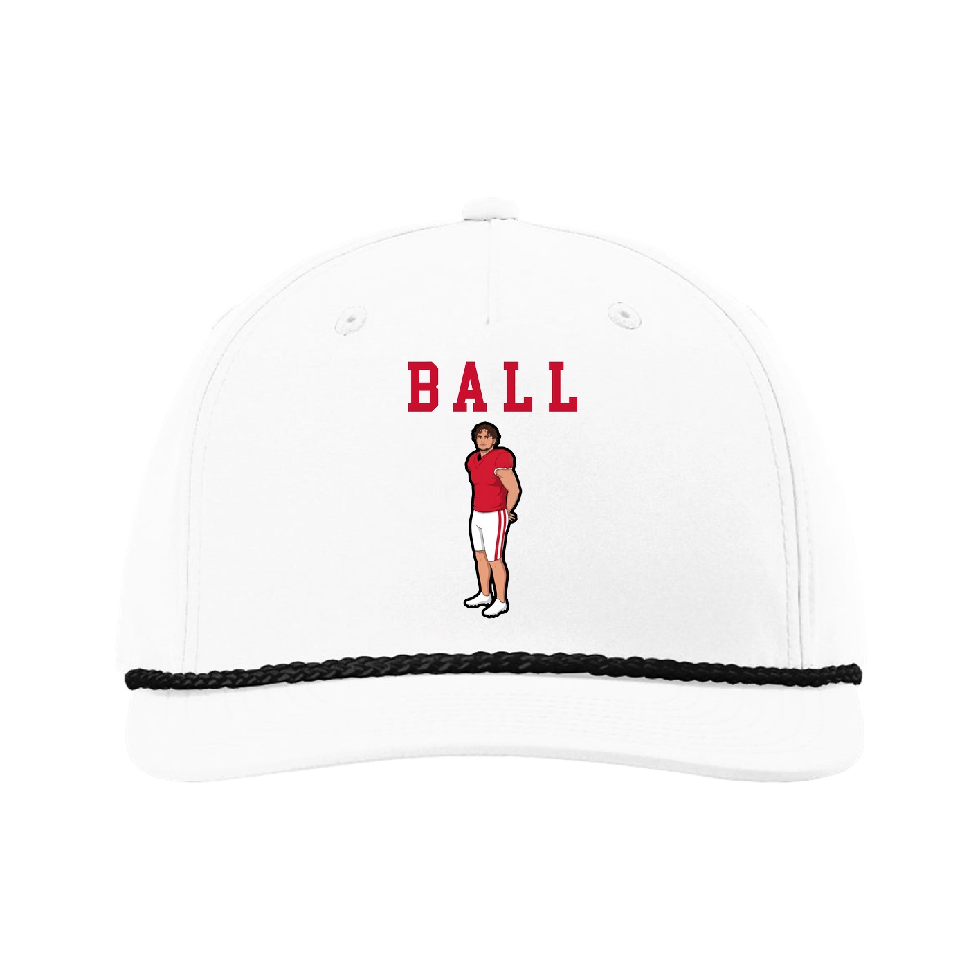 Five-Panel Classic Rope Cap — Shirsey in White