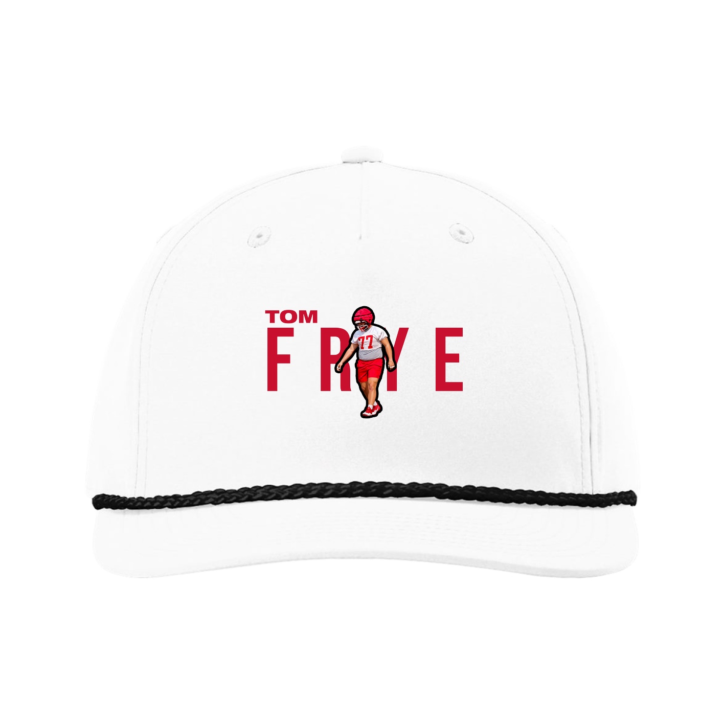 Five-Panel Classic Rope Cap — Player Name in White