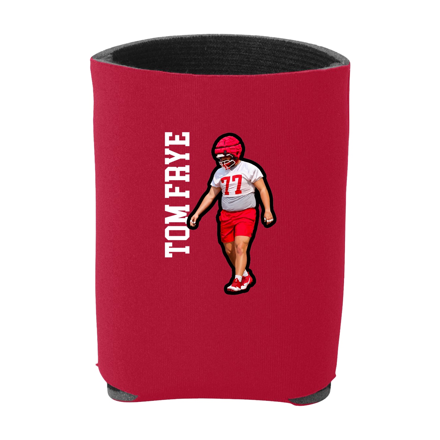 Can Holder — Name Vertical in Red
