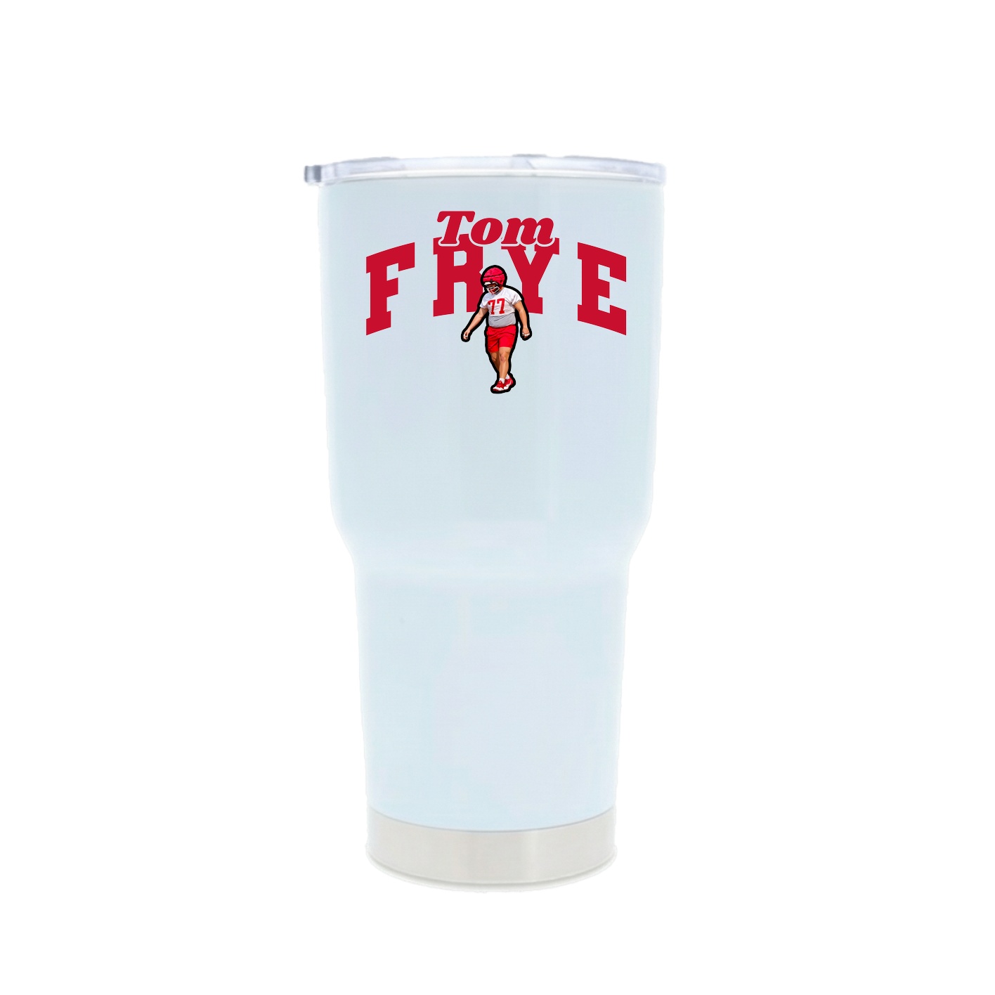 30oz Stainless Steel Tumbler — Signature Arch in White