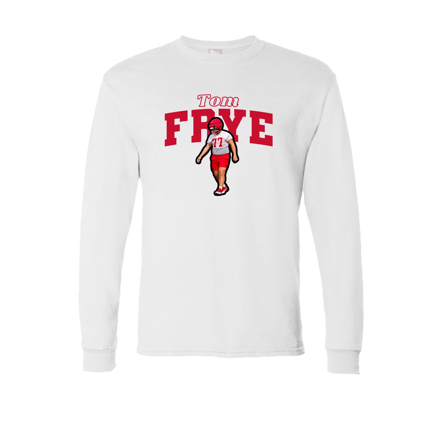 Long Sleeve Tee — Name Arch in White