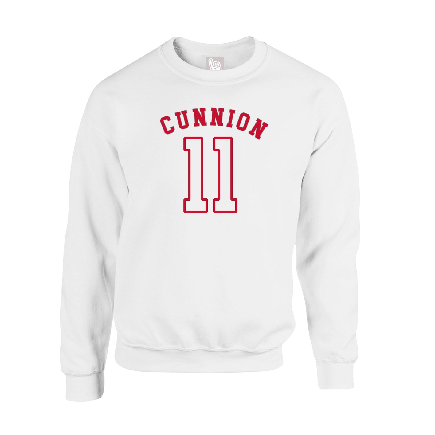 Fleece Crew — Shirsey Arch in White
