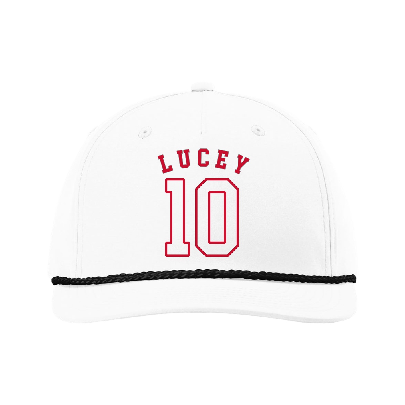 Five-Panel Classic Rope Cap — Shirsey Arch in White