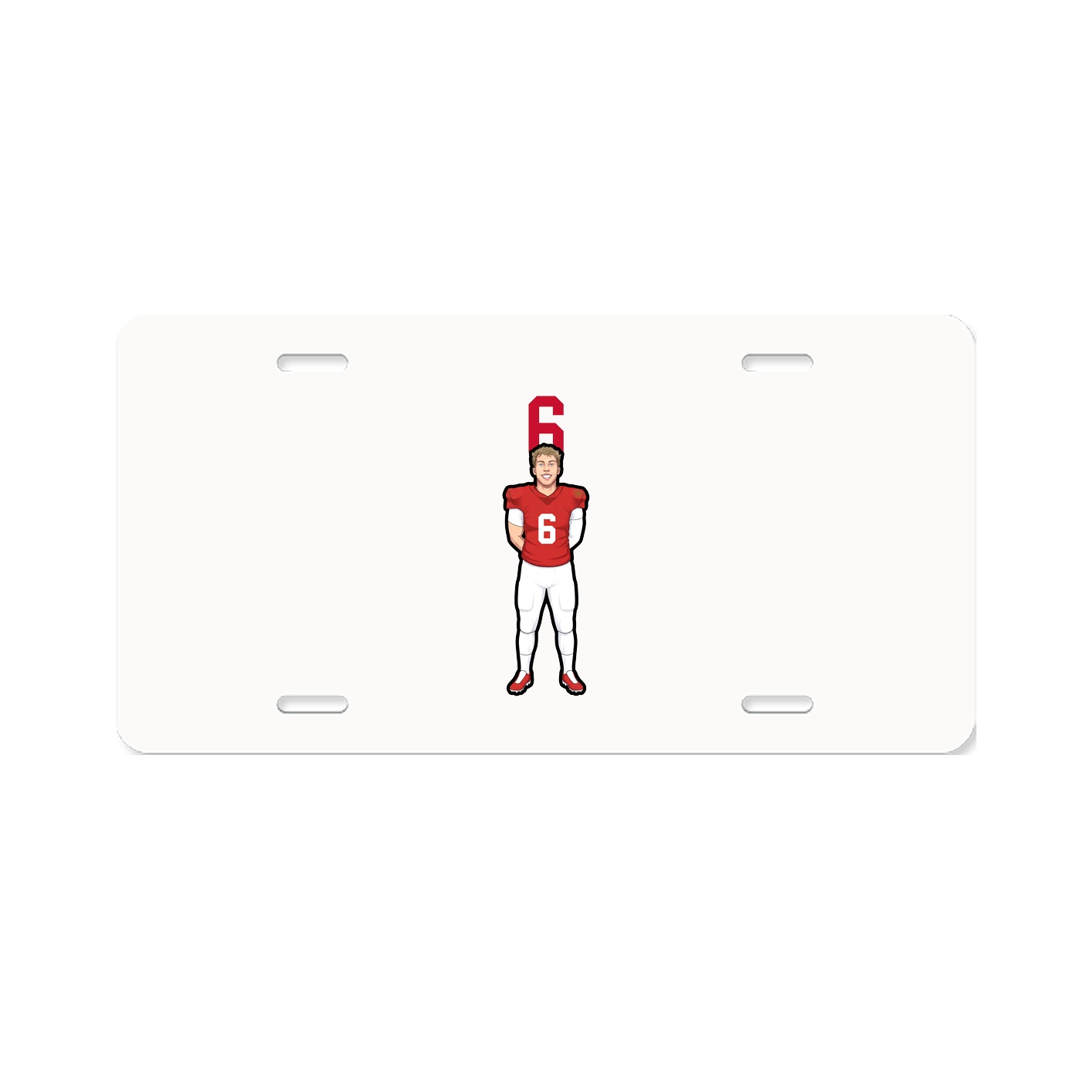 License Plate — Number Top in Classic