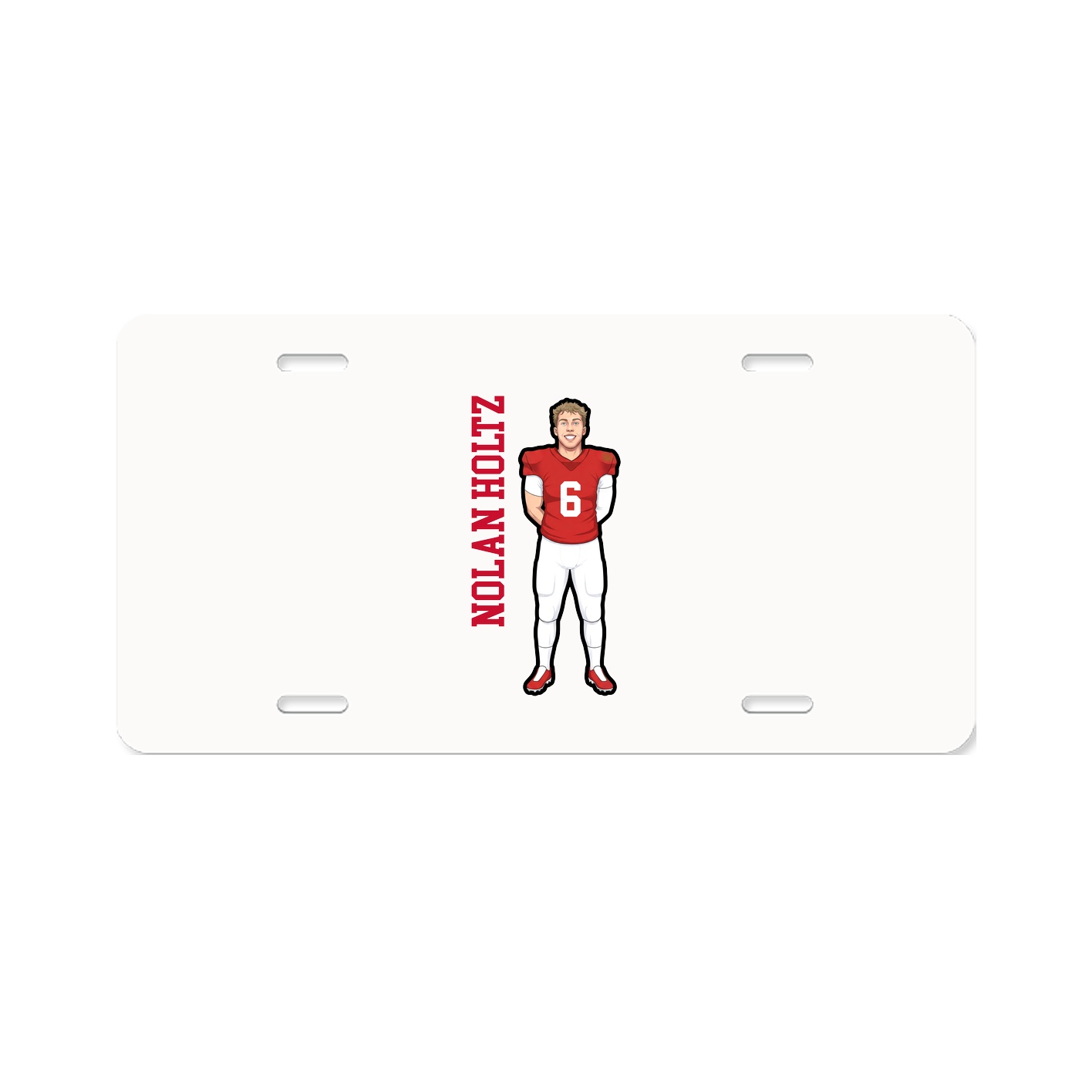 License Plate — Name Vertical in Classic