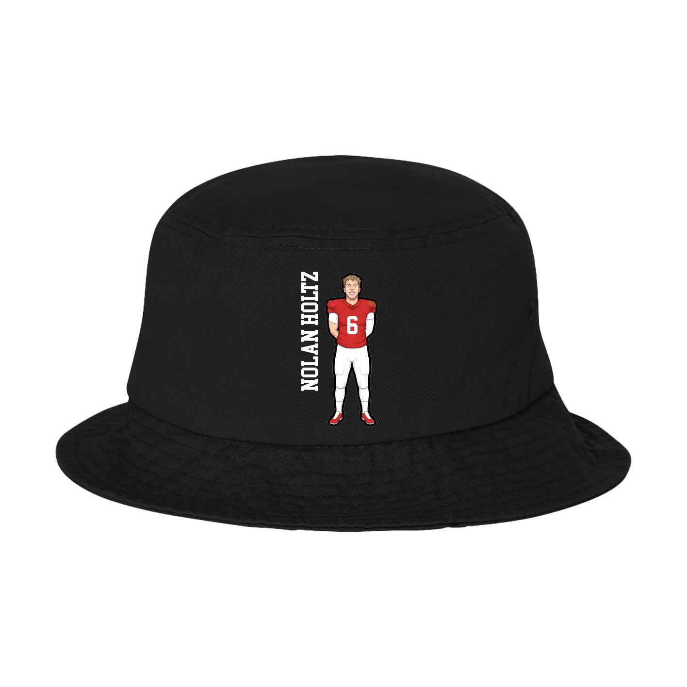 Bucket Cap — Name Vertical in Black