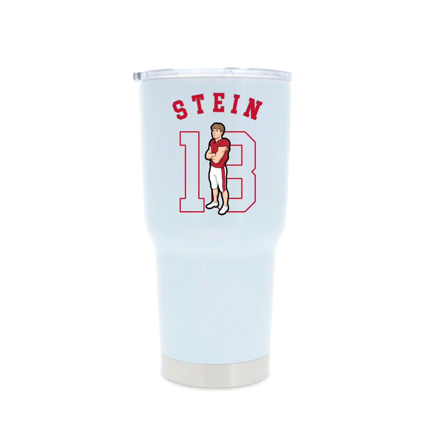 30oz Stainless Steel Tumbler — Shirsey Arch in White