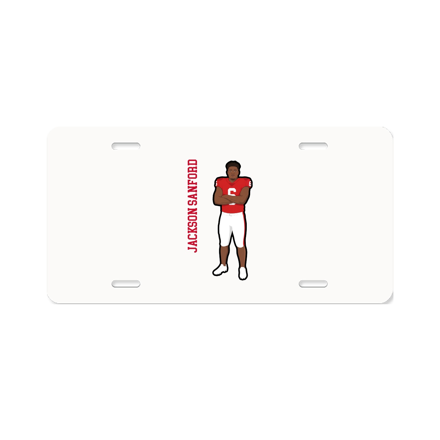 License Plate — Name Vertical in Classic