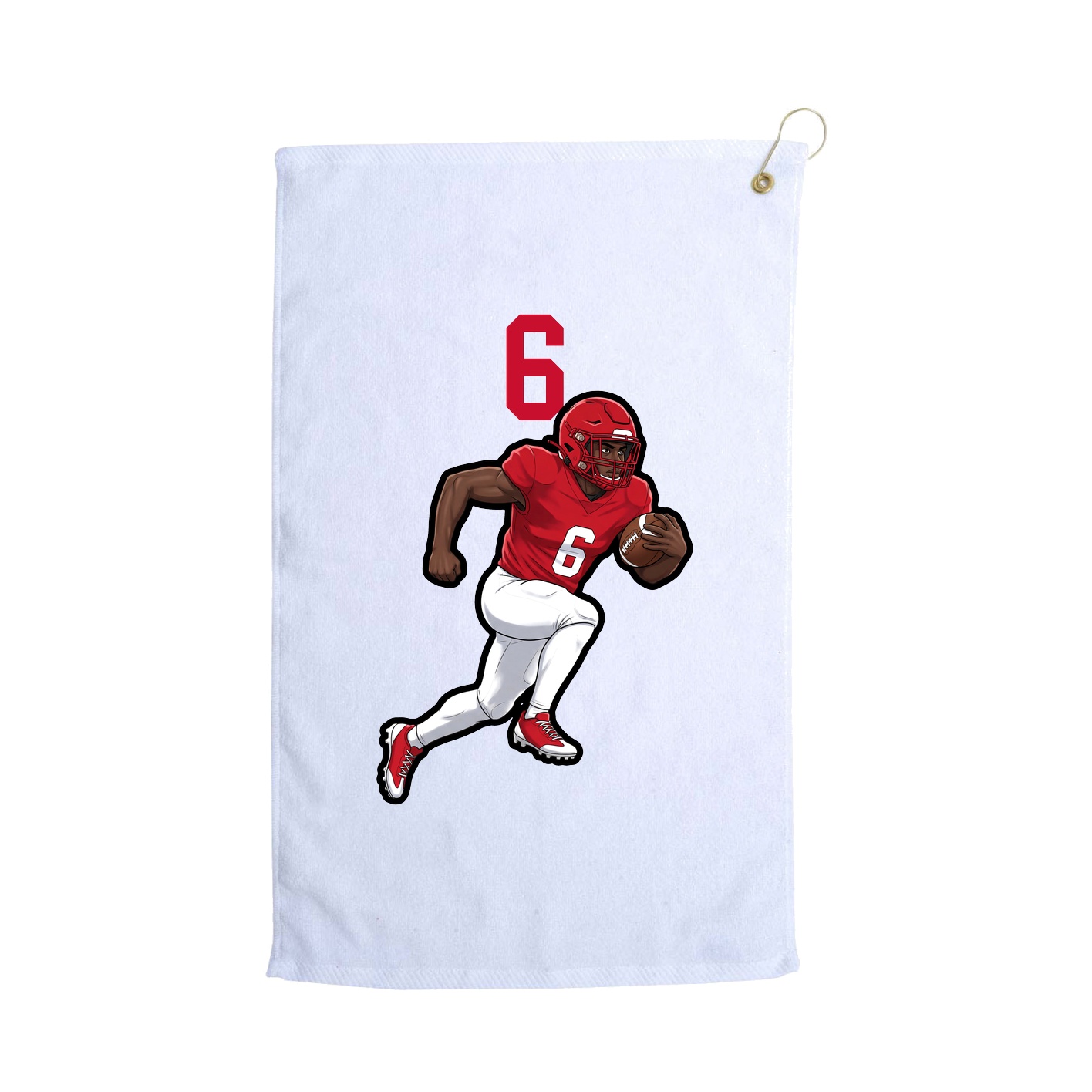 Golf Towel — Number Top in White