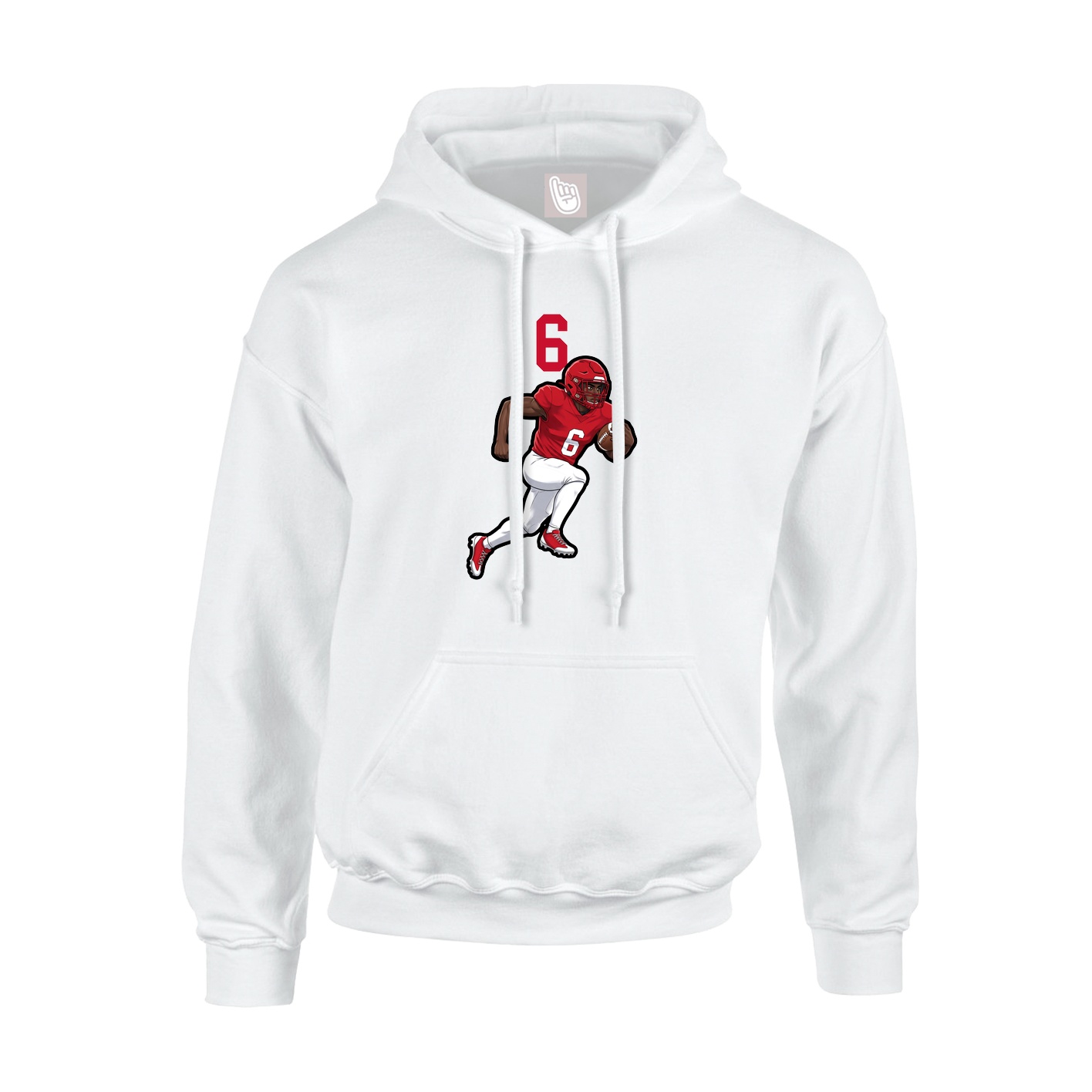 Hoodie — Number Top in White