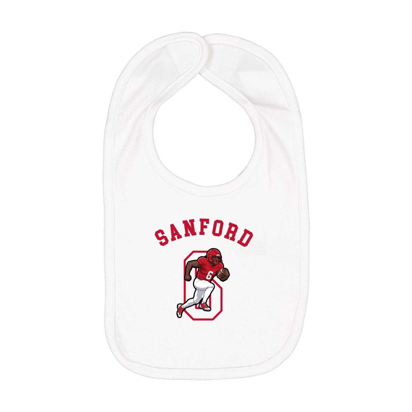 Infant Bib — Shirsey Arch in White
