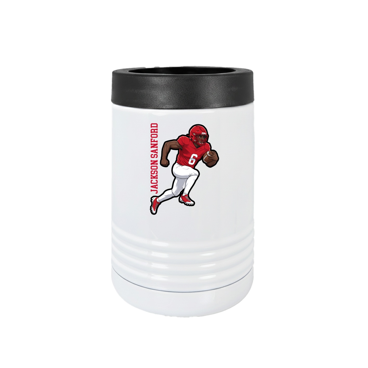Beverage Holder — Name Vertical in White