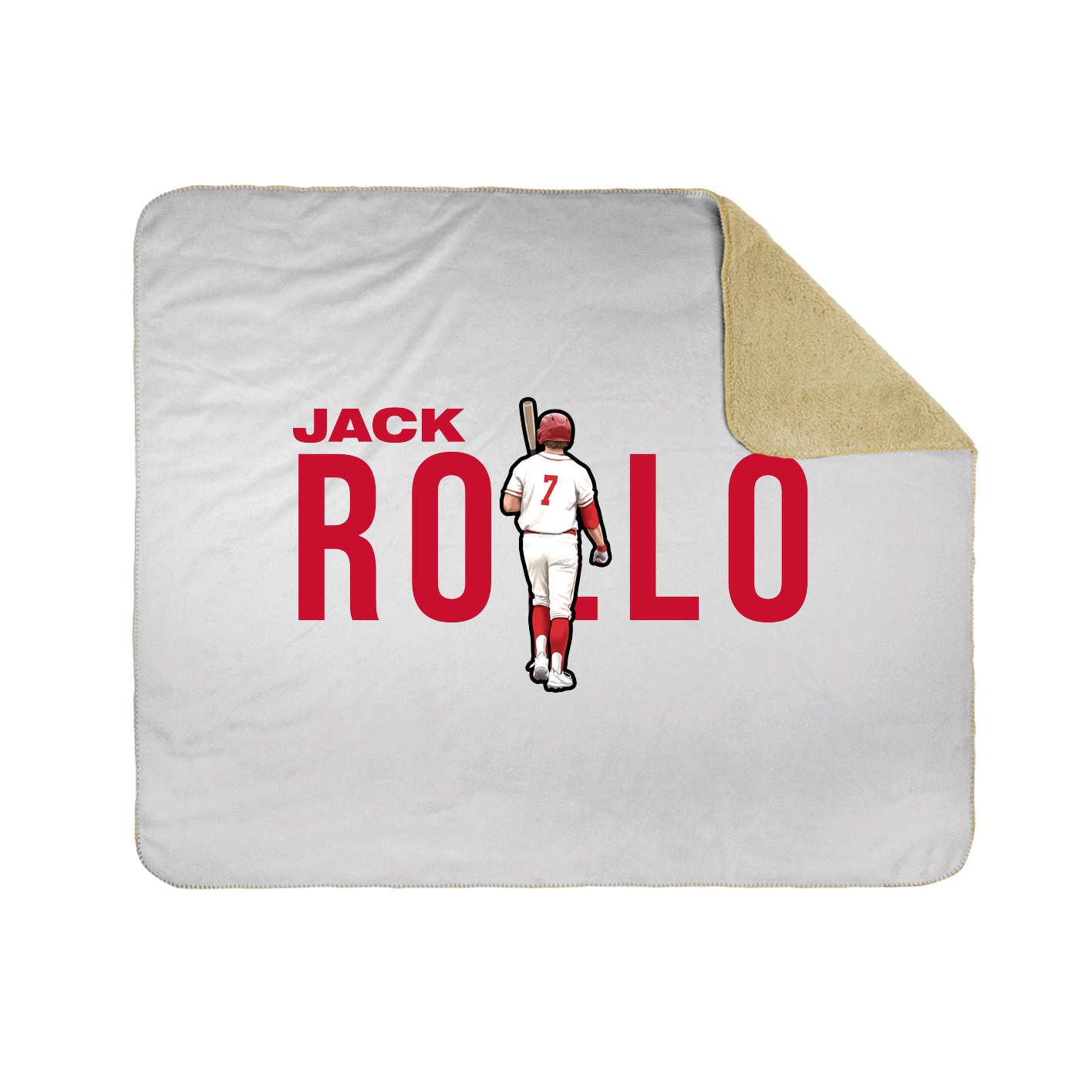 Throw Blanket — Player Name in White