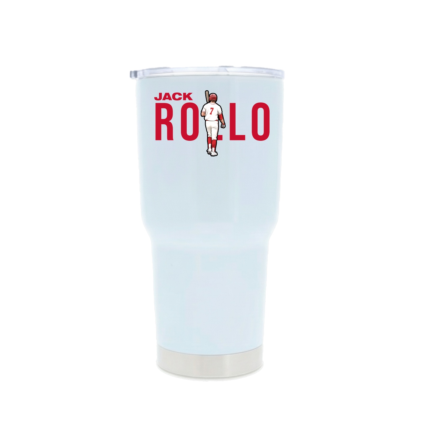 30oz Stainless Steel Tumbler — Player Name in White