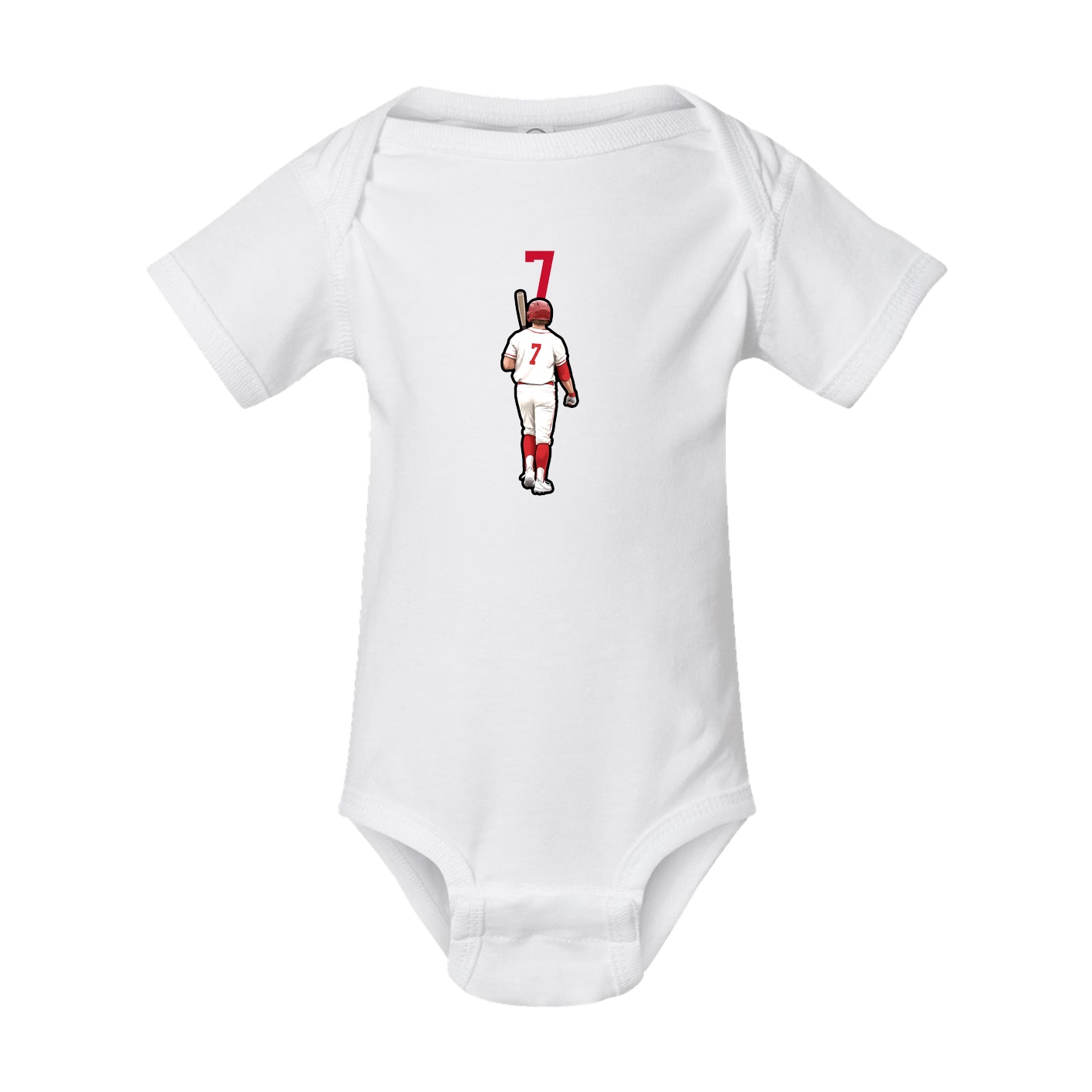 Baby Onesie — Number Top in White