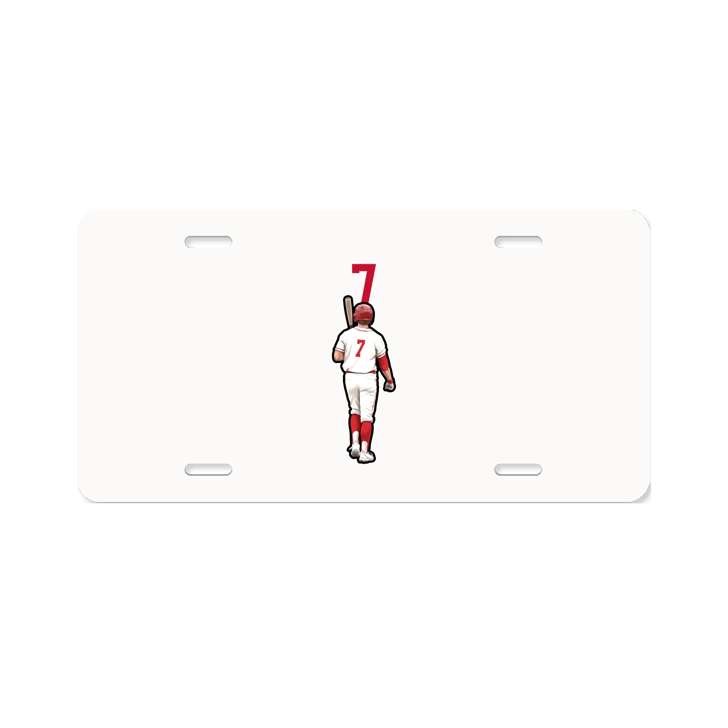 License Plate — Number Top in Classic