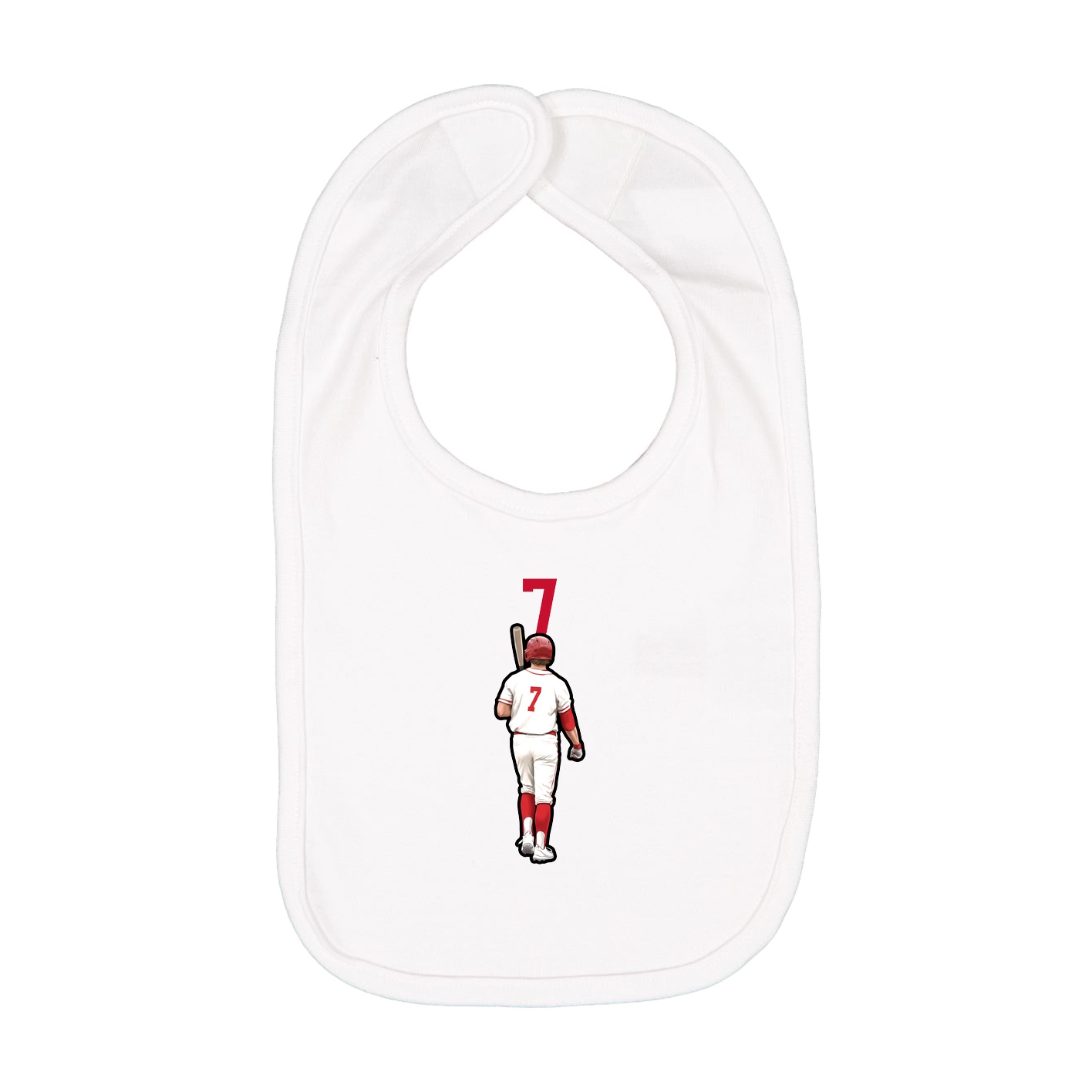Infant Bib — Number Top in White