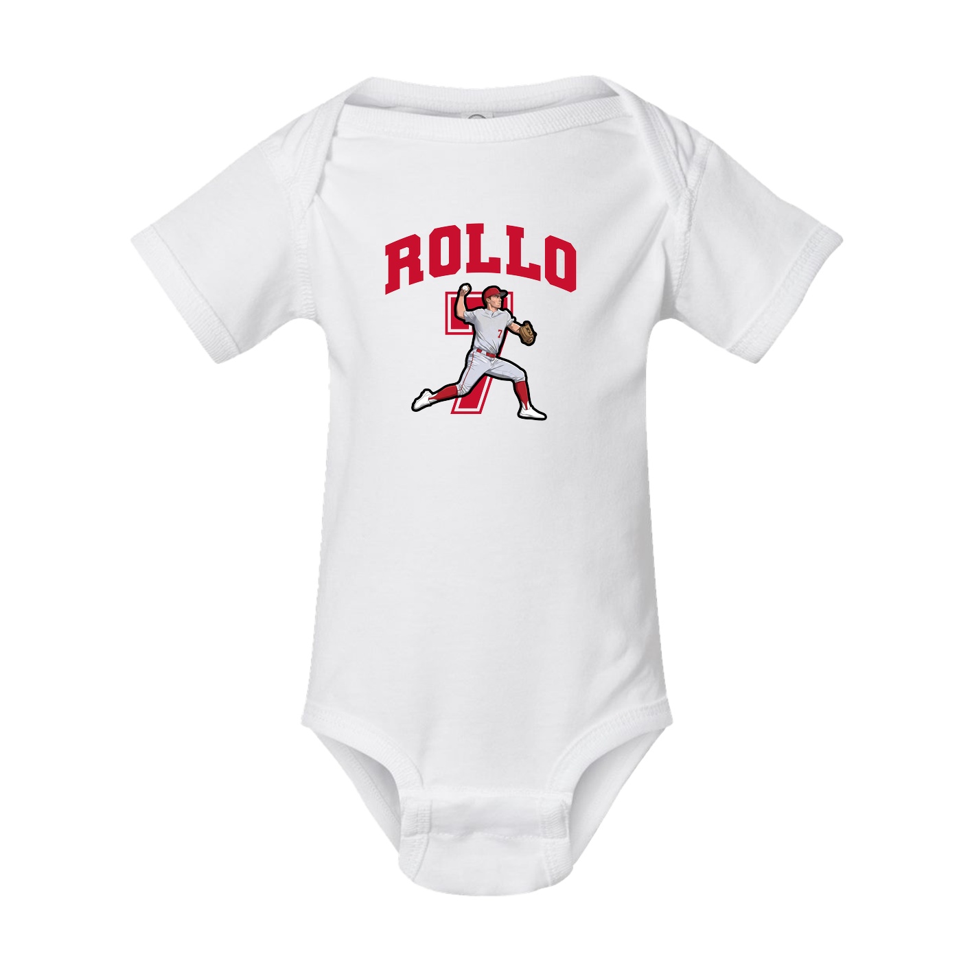 Baby Onesie — Number in White