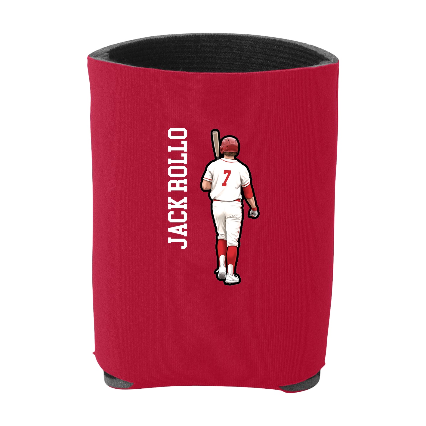 Can Holder — Name Vertical in Red