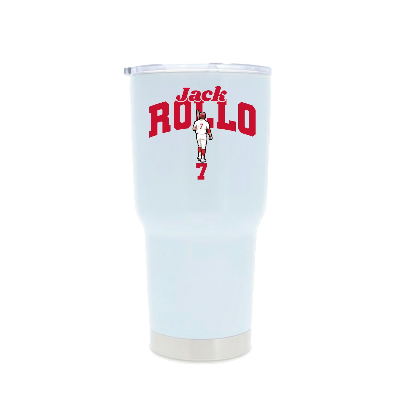 30oz Stainless Steel Tumbler — Signature Arch in White