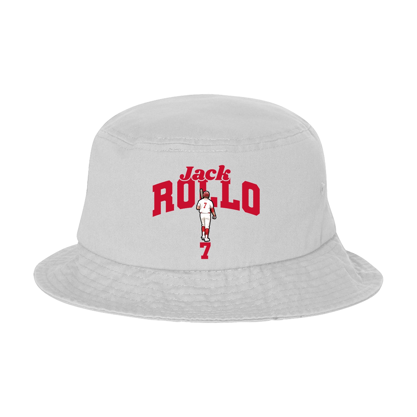 Bucket Cap — Signature Arch in White