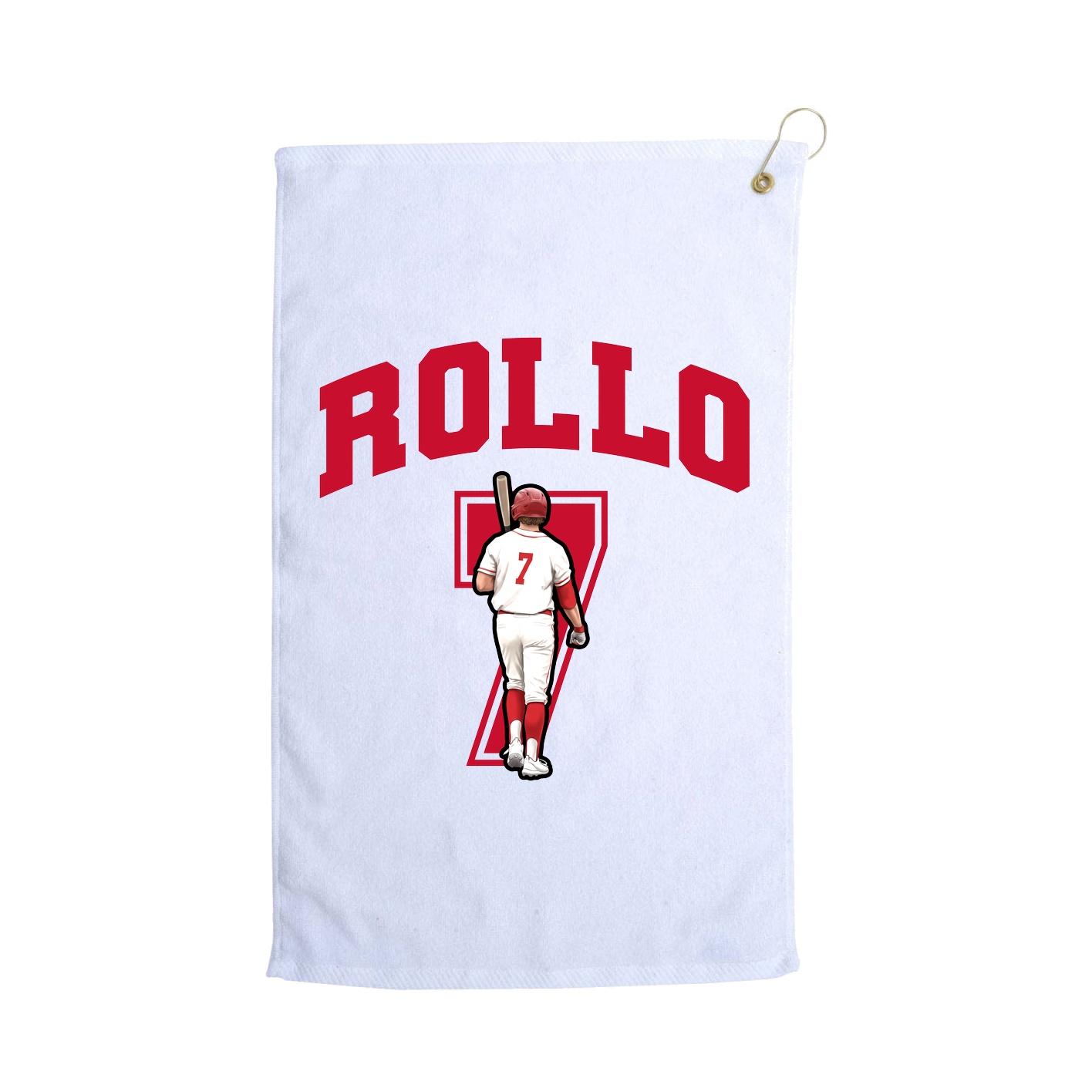 Golf Towel — Number in White