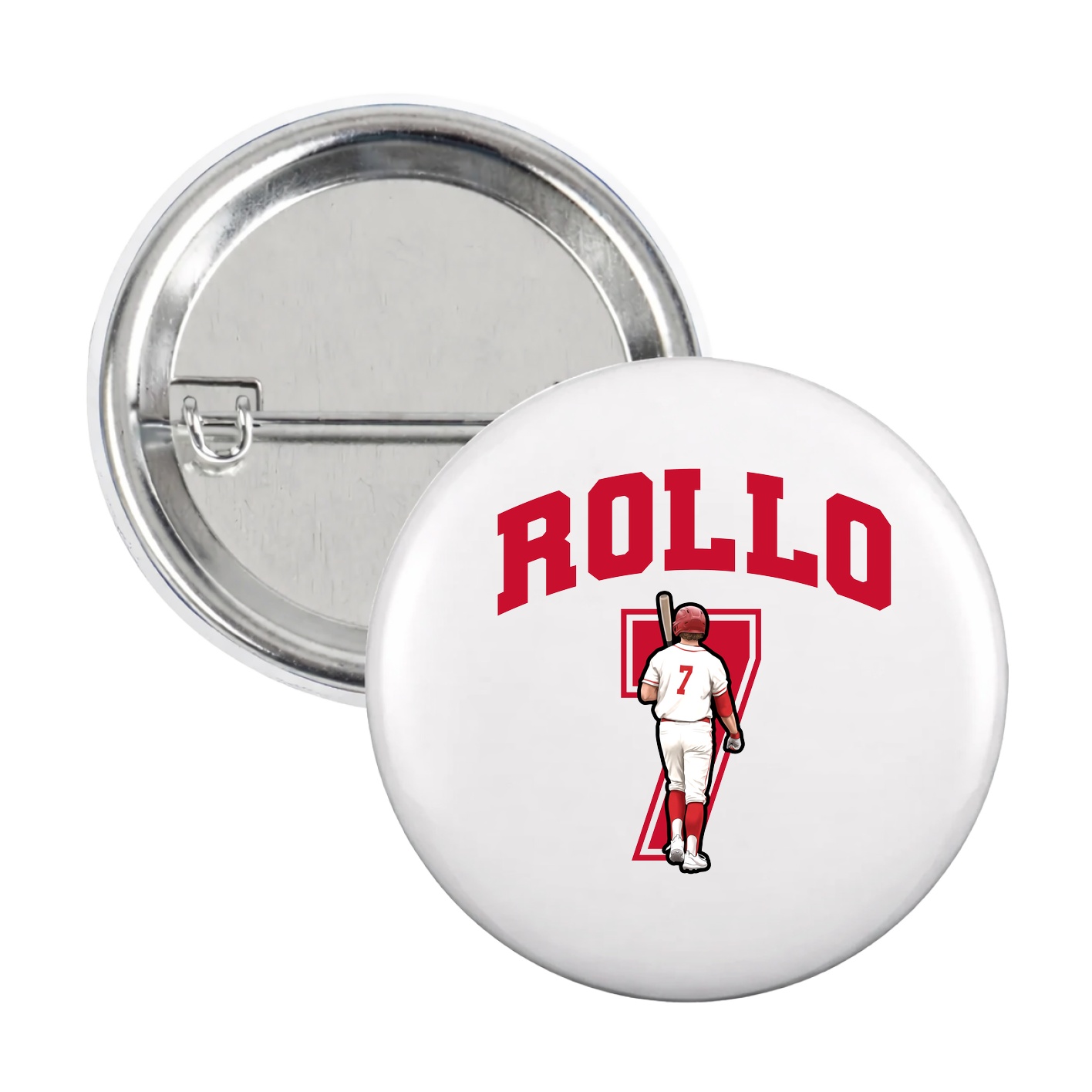 Game Day Button — Number in White