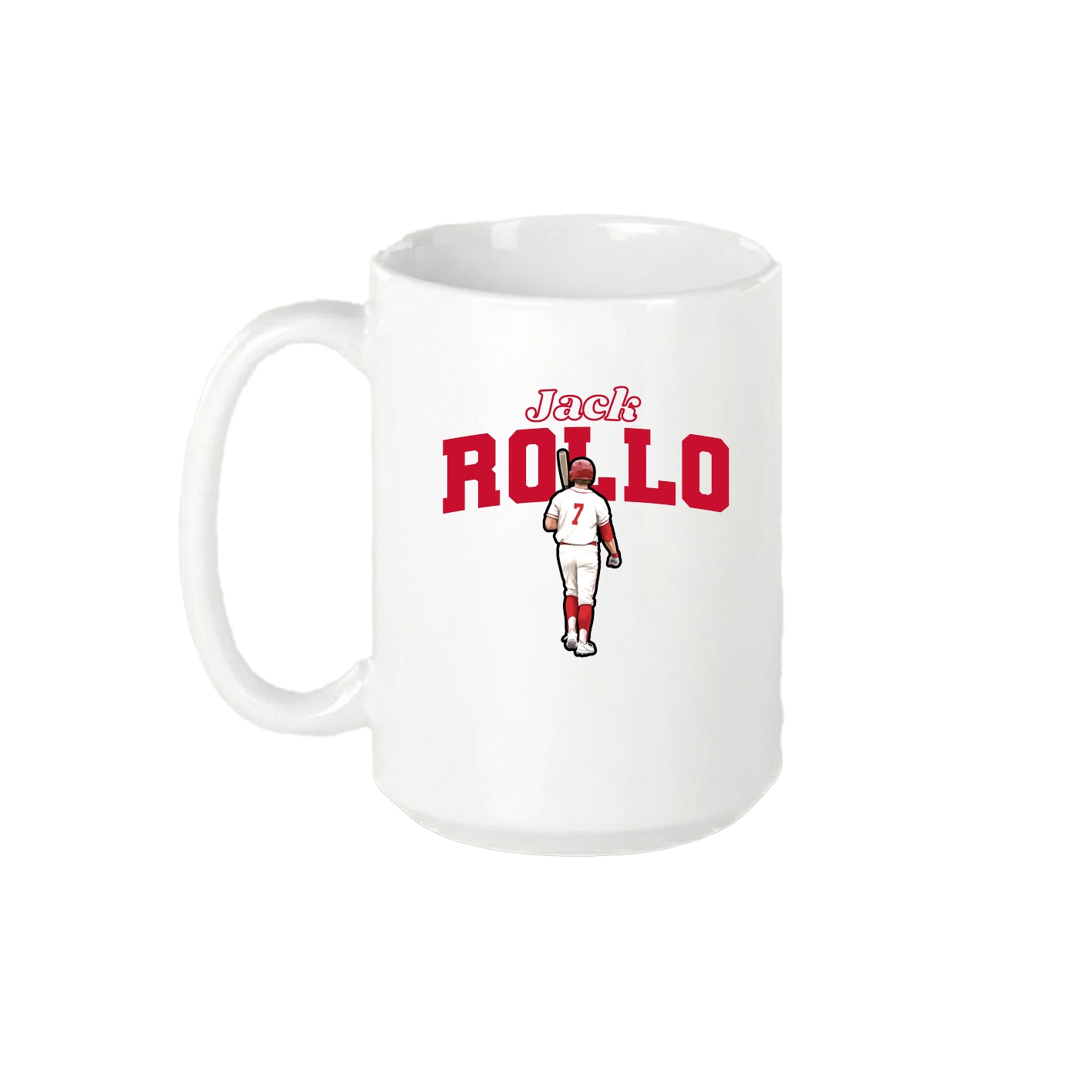 15oz Coffee Mug — Name Arch in White