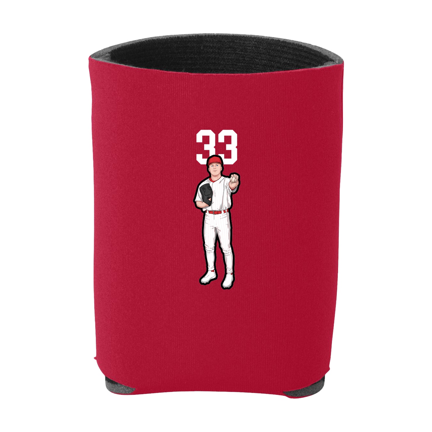 Can Holder — Number Top in Red