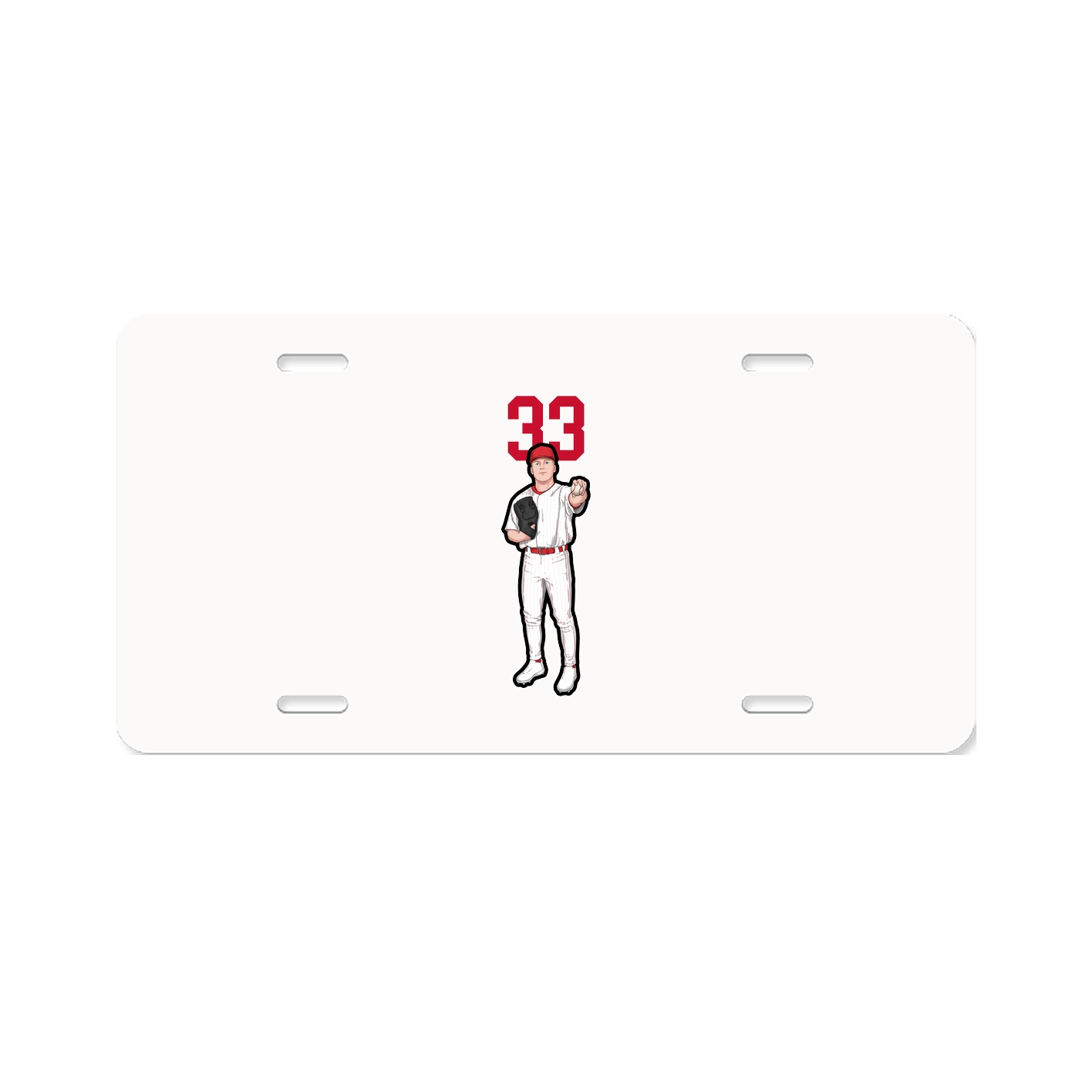 License Plate — Number Top in Classic