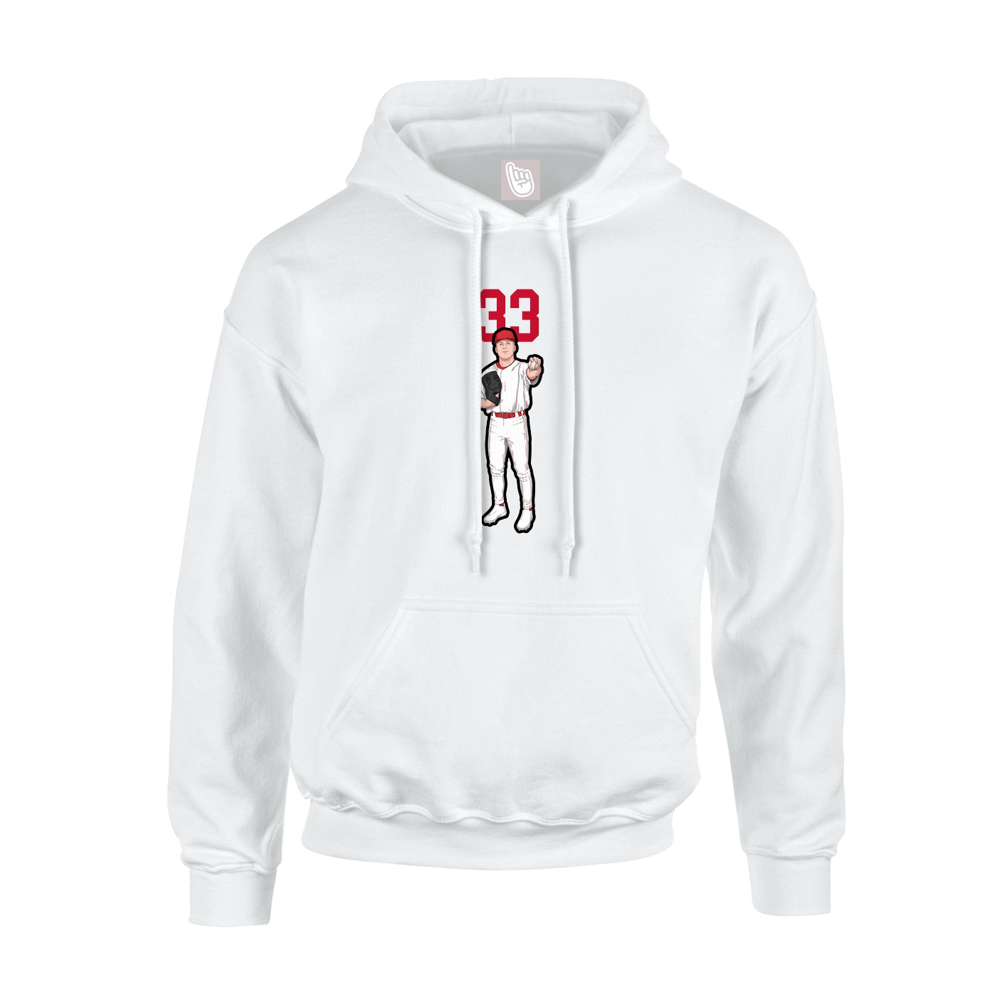 Hoodie — Number Top in White