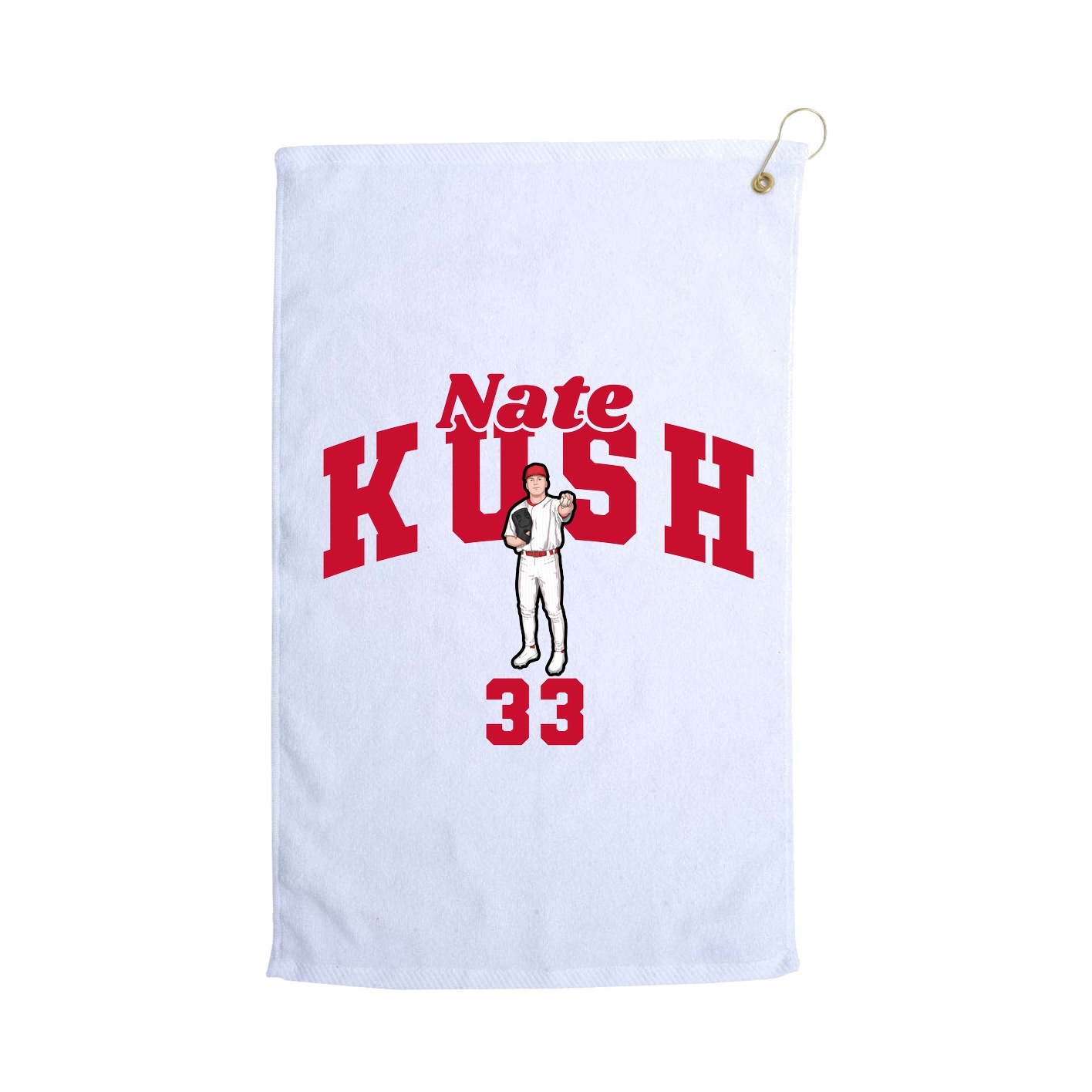 Golf Towel — Signature Arch in White