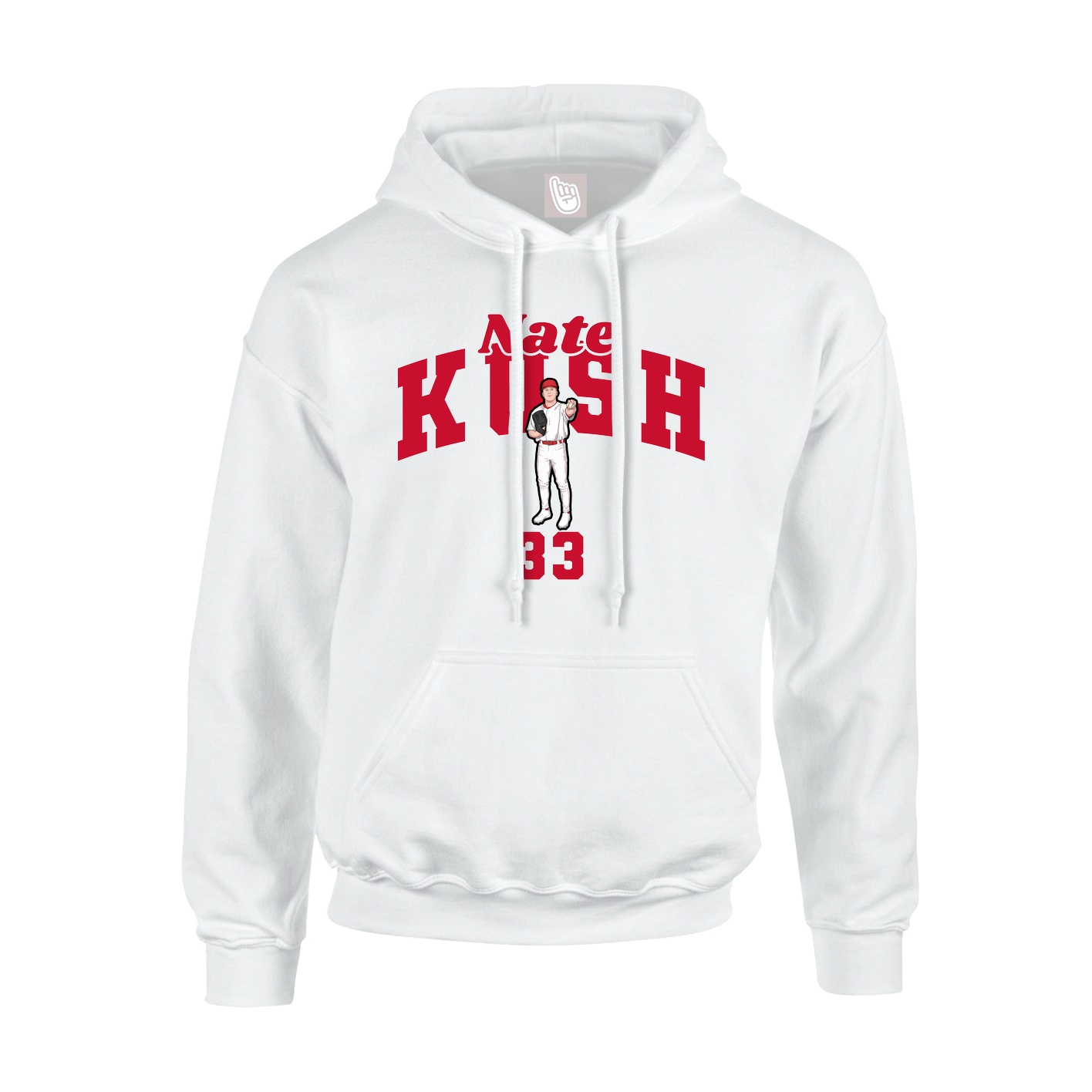 Youth Hoodie — Signature Arch in White