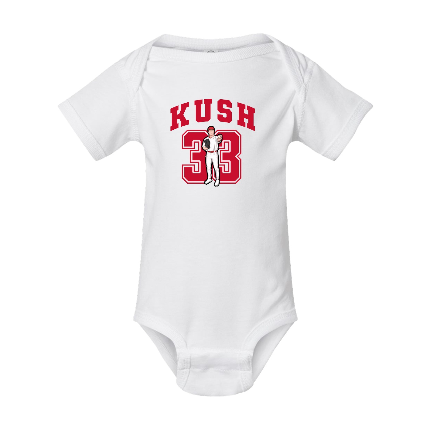 Baby Onesie — Number in White