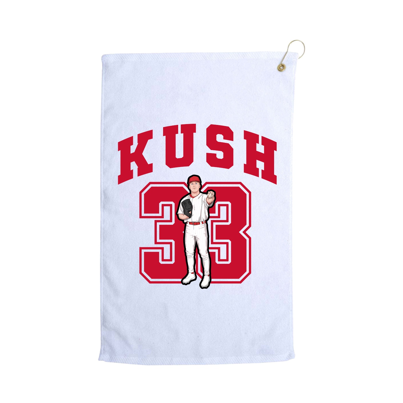 Golf Towel — Number in White
