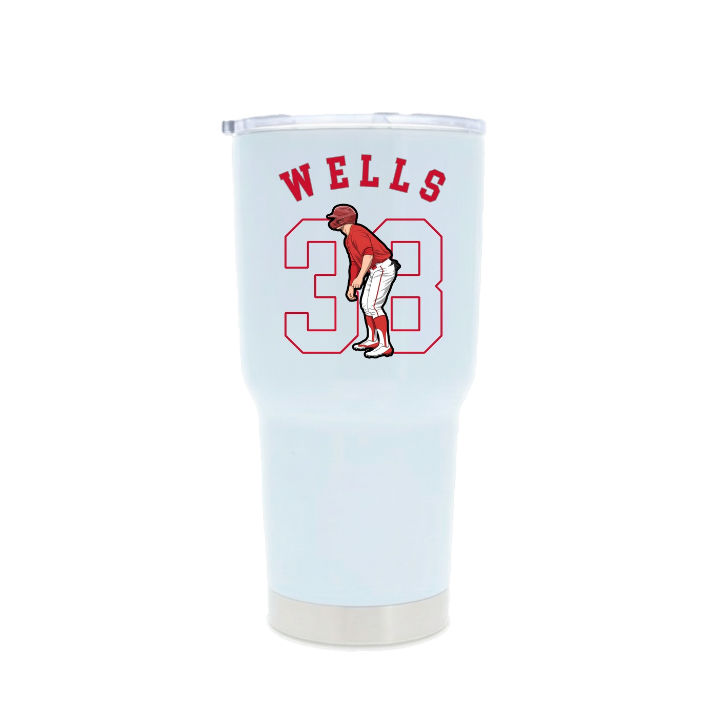 30oz Stainless Steel Tumbler — Shirsey Arch in White