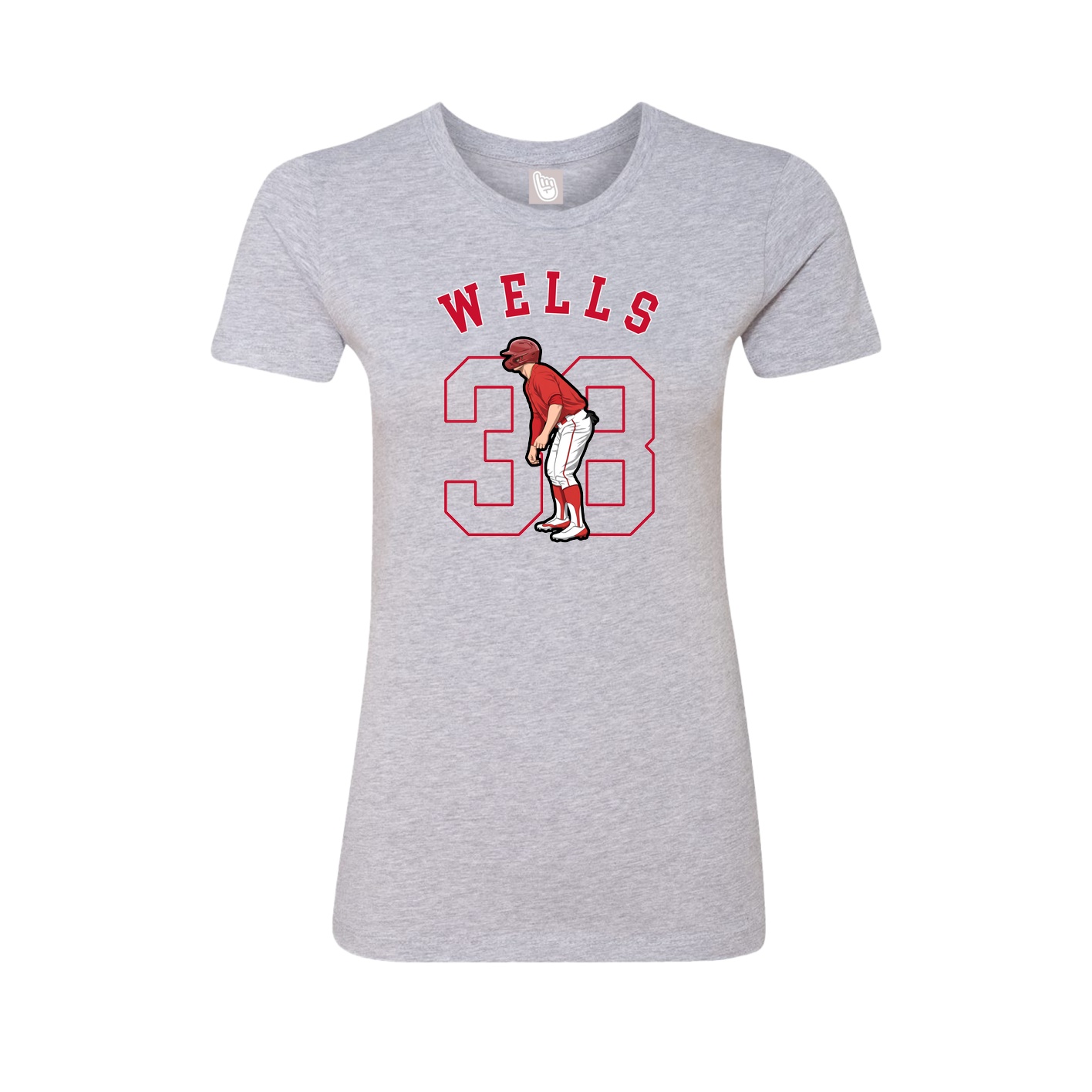 Fitted Women's Tee — Shirsey Arch in Grey