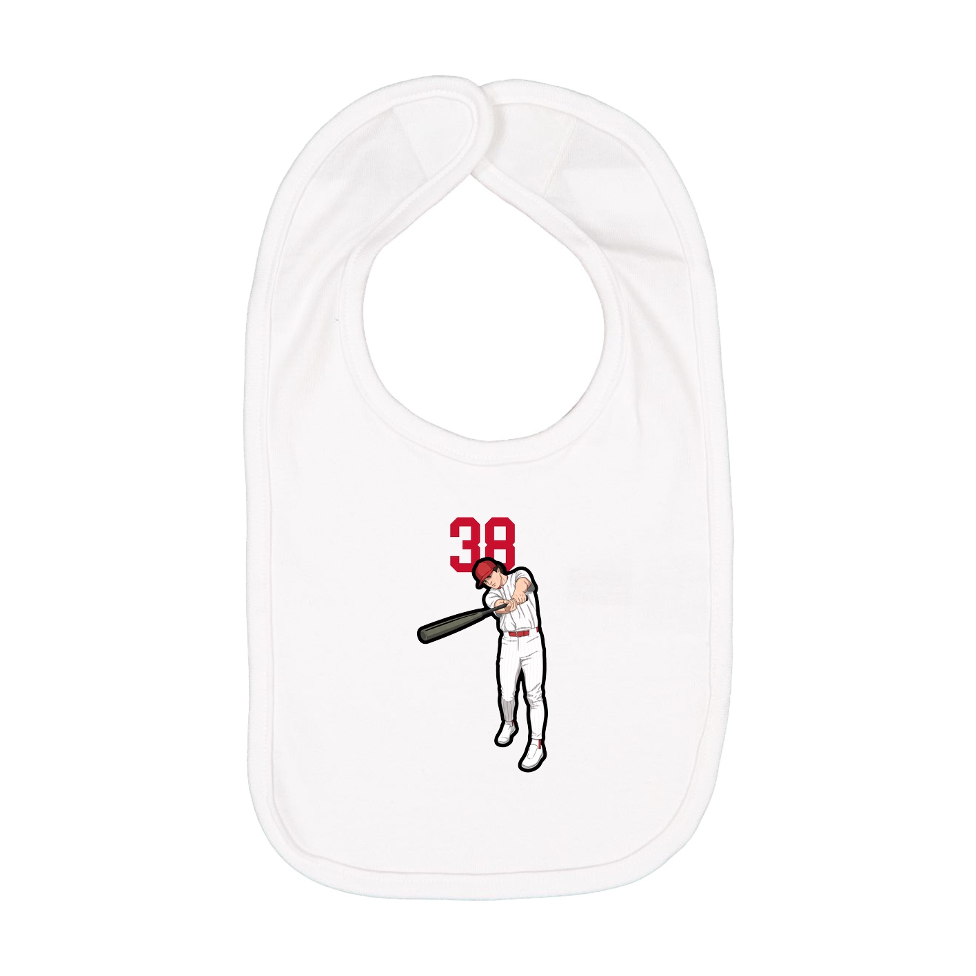 Infant Bib — Number Top in White