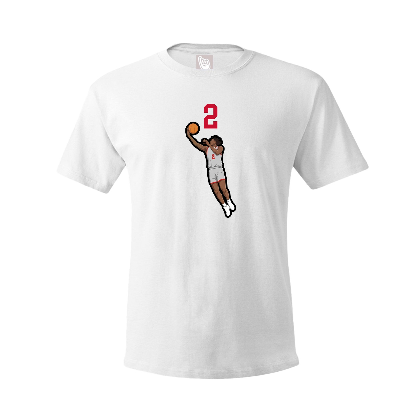 Youth Tee — Number Top in White