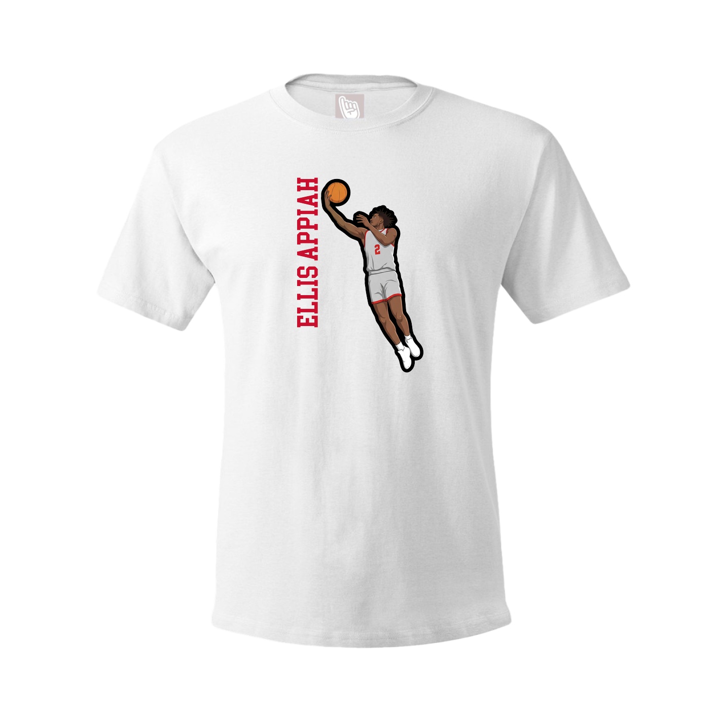 Youth Tee — Name Vertical in White