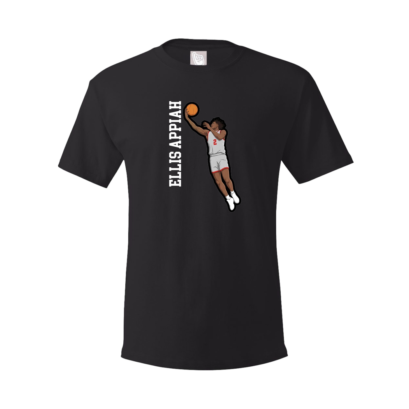 Youth Tee — Name Vertical in Black