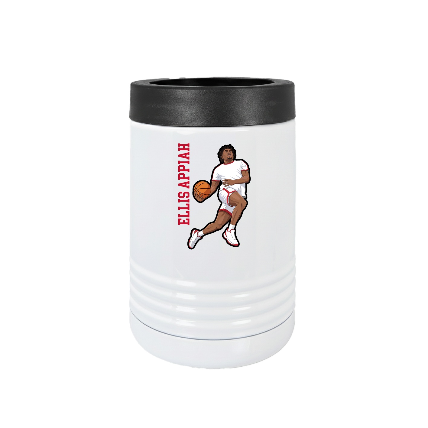 Beverage Holder — Name Vertical in White