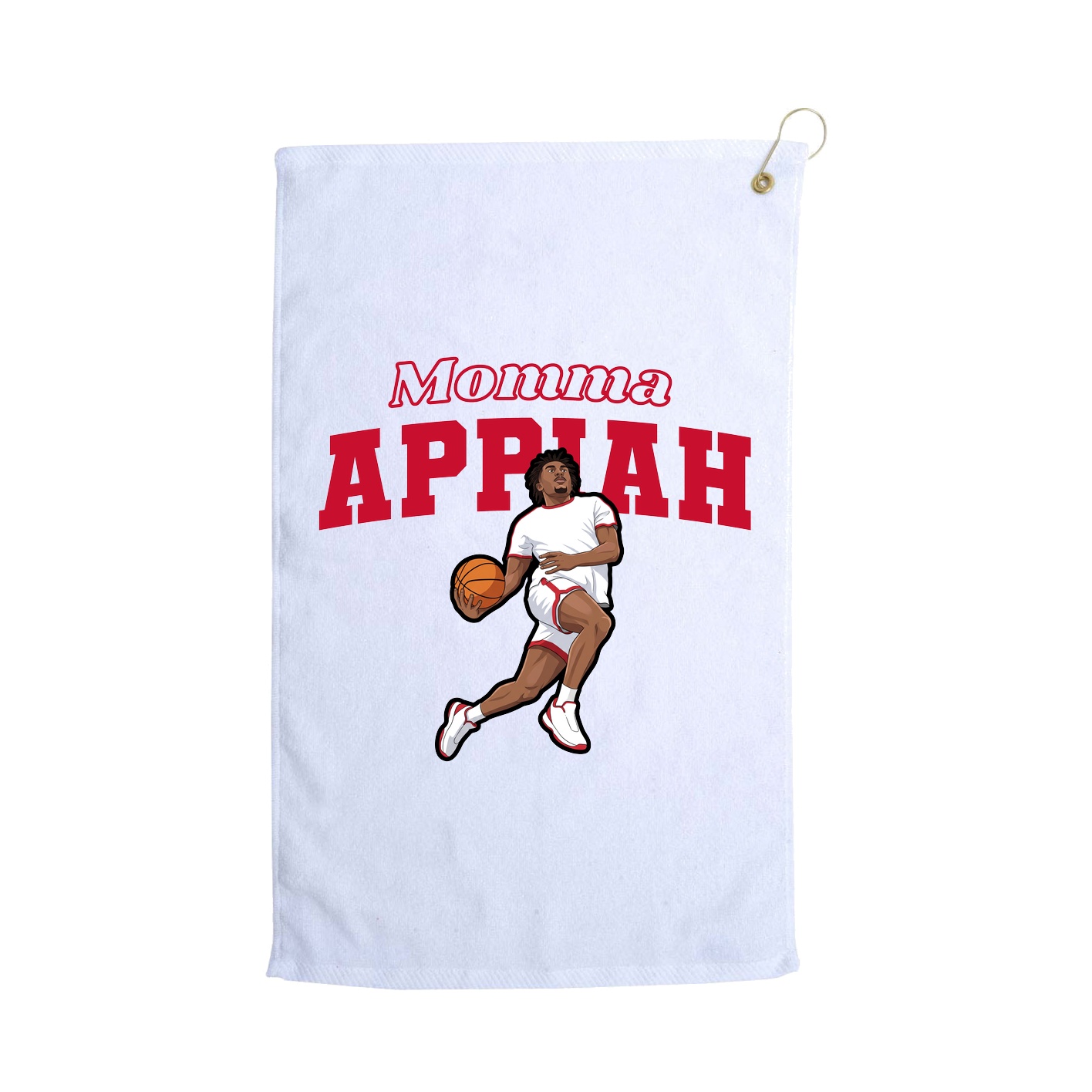 Golf Towel — Mothers Day Block in White