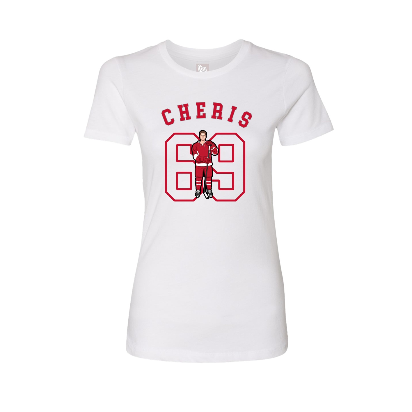 Fitted Women's Tee — Shirsey Arch in White