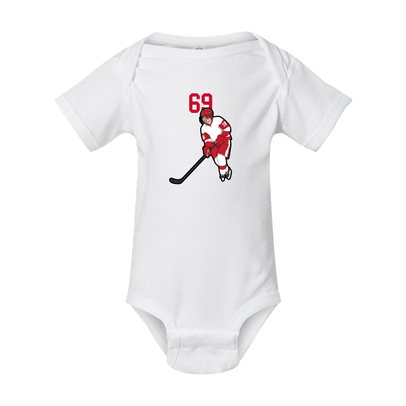 Baby Onesie — Number Top in White