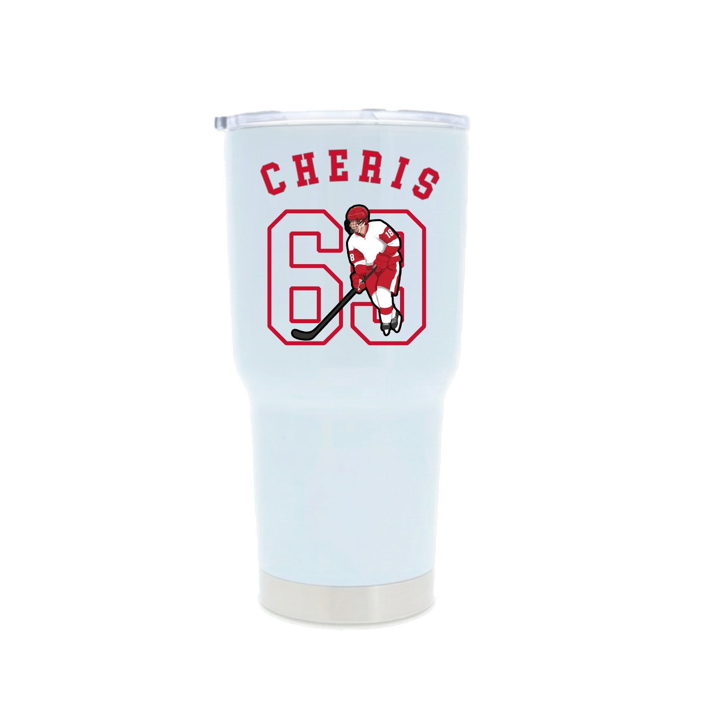 30oz Stainless Steel Tumbler — Shirsey Arch in White