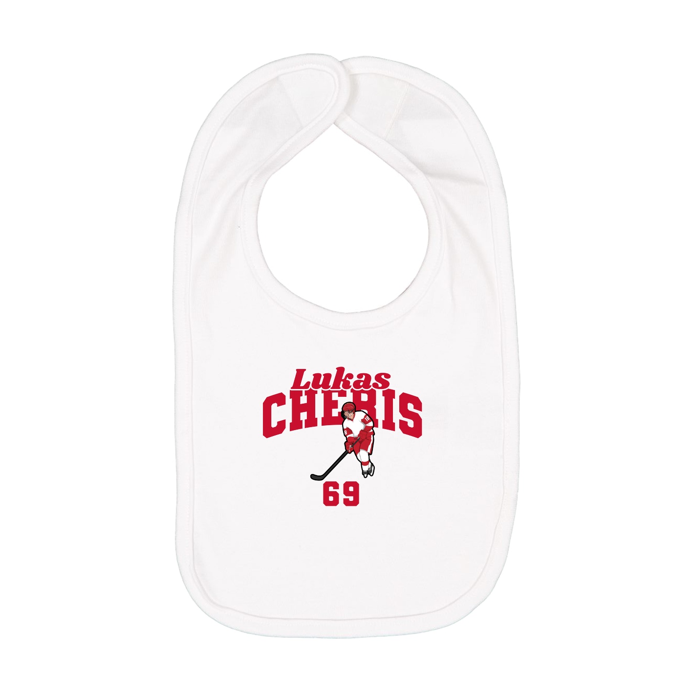 Infant Bib — Signature Arch in White