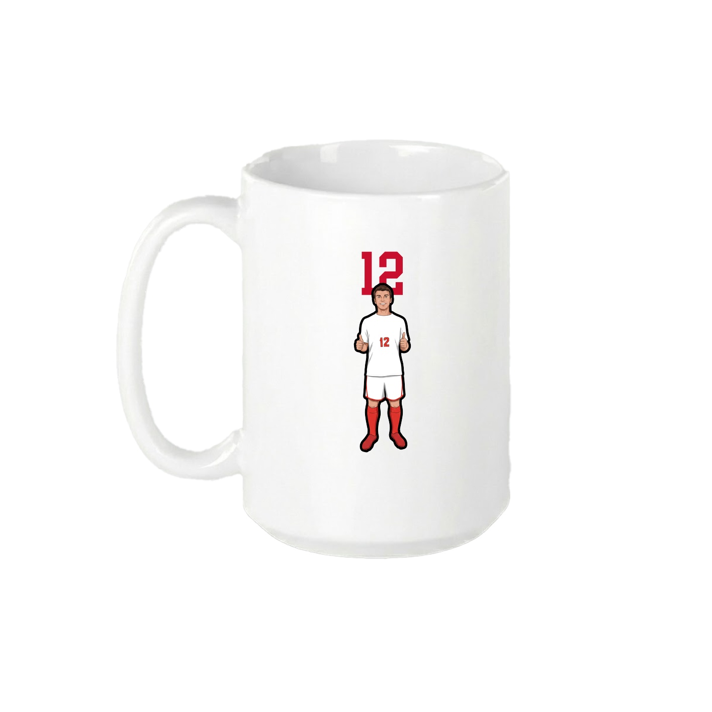 15oz Coffee Mug — Number Top in White